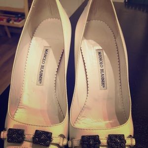 Manolo Blahnik White heels